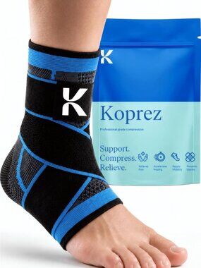 Ankle Compression Sleeve & Brace for Plantar Fasciitis Pain Relief & Support